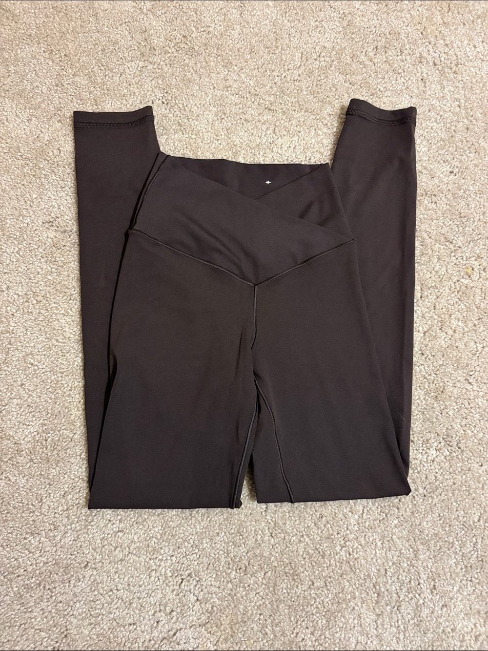 aerie brown High-Waist Crossover V-Panel Leggings